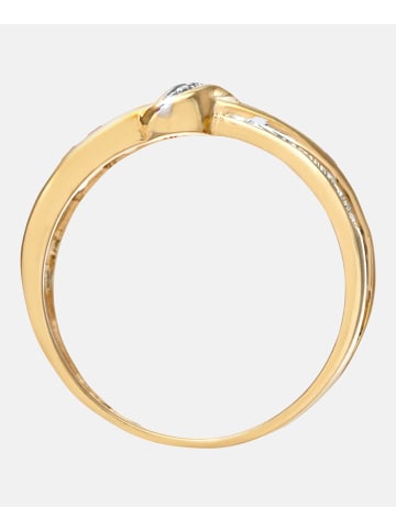 Diamant L'éternel Ring aus 375 Gelbgold mit Diamant mit Rubin