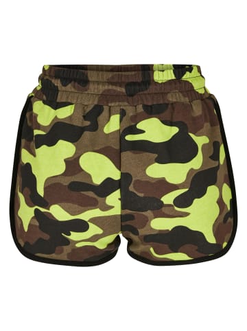 Urban Classics Urban Classics Damen Ladies Printed Camo Hot Pants in frozenyellow camo