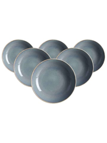 Ritzenhoff & Breker 6er Set Suppenteller Skagen Stone ø 21,5 cm in grau