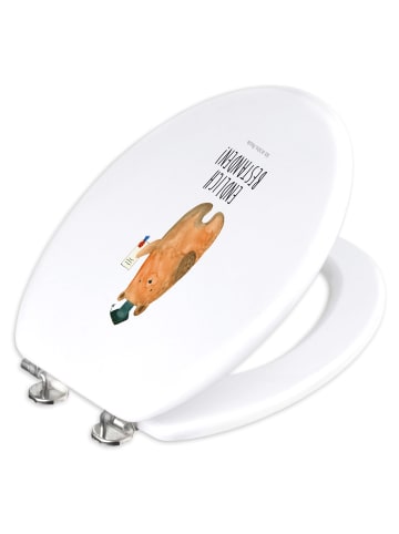 Mr. & Mrs. Panda Klobrille Bär Prüfung mit Spruch in Weiß