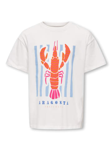 KIDS ONLY T-Shirt mit maritimen Prints KOGJOANNA in cloud dancer lobster