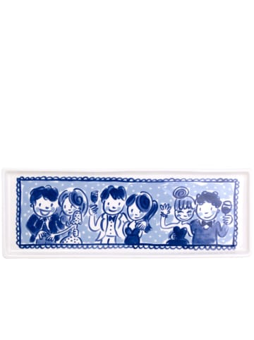 Blond Amsterdam Kuchenplatte Arm in Arm in Blau - 33cm