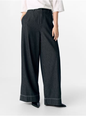 Object Wide Leg Hose in Black Denim