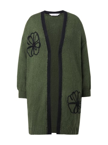 MIAMODA Strickjacke in dunkel grün