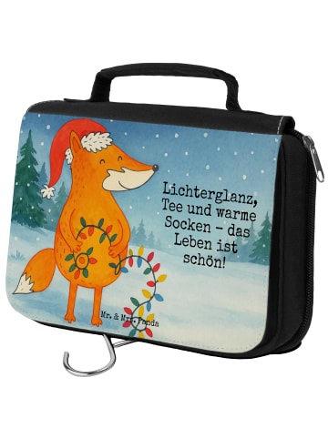 Mr. & Mrs. Panda Kulturtasche Fuchs Weihnachten Design mit Spruch in Weiß
