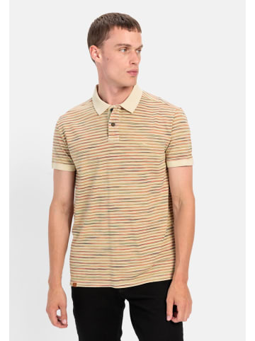 Camel Active Jersey Poloshirt mit Multicolour-Streifen in Beige