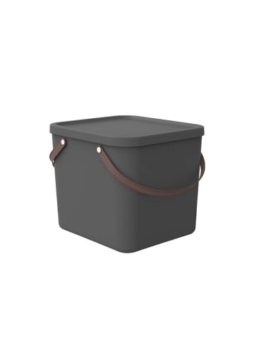 Rotho Albula Aufbewahrungsbox 40l mit Deckel, recyceltem Kunststoff in Anthrazit