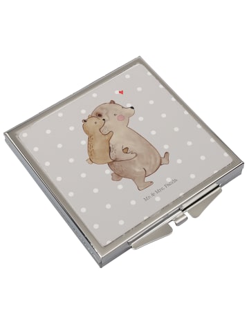 Mr. & Mrs. Panda Klappspiegel Papa Bär ohne Spruch in Grau Pastell