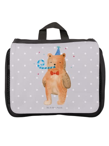 Mr. & Mrs. Panda Kulturtasche Bär Geburtstag ohne Spruch in Grau Pastell