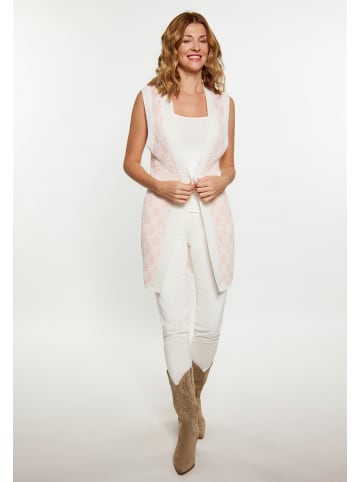 VIRITA Women Weste in Weiss Hellrosa