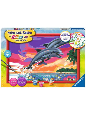 Ravensburger Malprodukte Welt der Delfine Malen nach Zahlen Kinder 9-99 Jahre in bunt