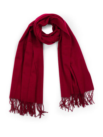 CASH-MERE.CH Schal waterwave in Rotwein
