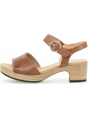 Gabor Plateau-Sandaletten in camel (gold)