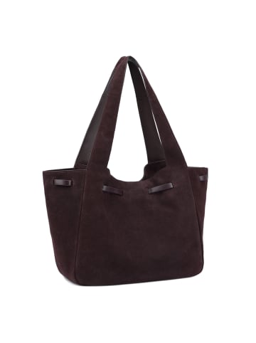 Les Visionnaires Garbriella Shopper Tasche Leder 40 cm aubergine