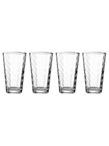 LEONARDO 4er Set Trinkgläser Optic in 540 ml in transparent