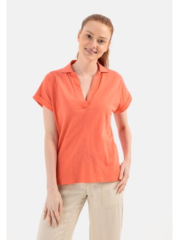 Camel Active Knopfloses Poloshirt aus Organic Cotton in Orange