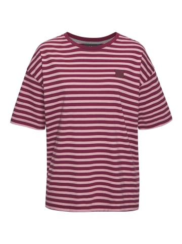 ELBSAND T-Shirt in rosé-weinrot gestreift