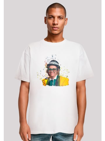 F4NT4STIC Oversize T-Shirt TV Times Elton John At The Piano 1977 in weiß