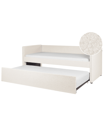 Beliani Tagesbett TROYES in Beige - (W) 99 x (H) 84 x (L) 213 cm