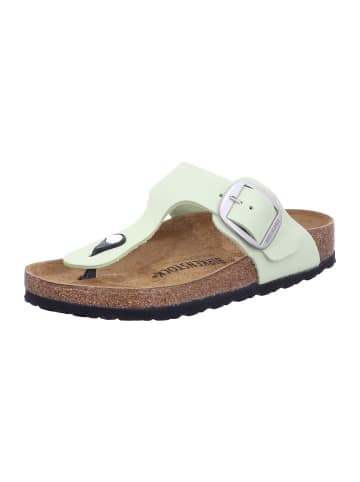 Birkenstock Damen Pantoletten Gizeh Big Buckle LENB Faded Li in Grün