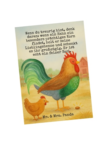 Mr. & Mrs. Panda Grußkarte Hahn Korn Design mit Spruch in Weiß