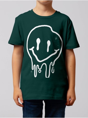 wat? Apparel T-Shirt Smiley in Dunkelgrün