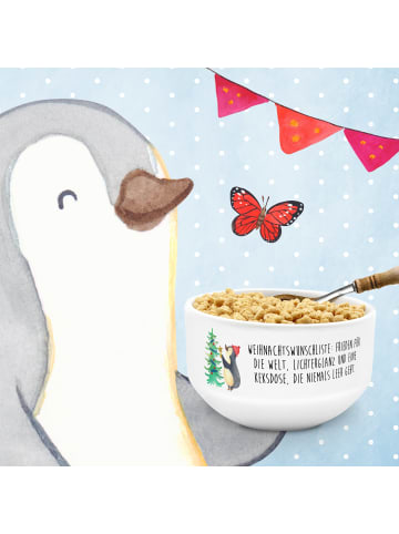 Mr. & Mrs. Panda salatschälchen Pinguin Weihnachtsbaum mit Spruch in Weiß