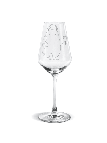 Mr. & Mrs. Panda Weinglas Bär Prüfung ohne Spruch in Transparent