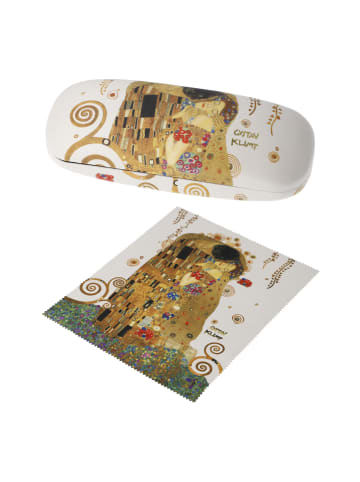 Goebel Brillenetui " Gustav Klimt - Der Kuss " in weiß gold