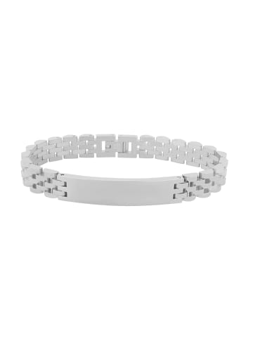 Adeliás Unisex Armband – Gliederarmband aus Edelstahl 20,5 cm in silber
