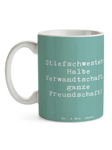 Mr. & Mrs. Panda Becher Spruch Stiefschwester Freundschaft mit S... in Meeresbrise