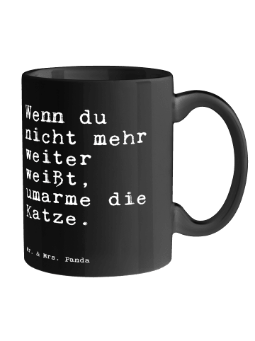 Mr. & Mrs. Panda Tasse Wenn du nicht mehr... mit Spruch in Schwarz