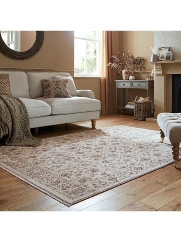 KADIMA DESIGN Teppich Kurzflor Strapazierfähig DALE Orientalisch Floral in Beige-Multicolor