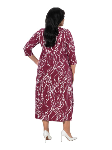 Ulla Popken Kleid in dunkel weinrot