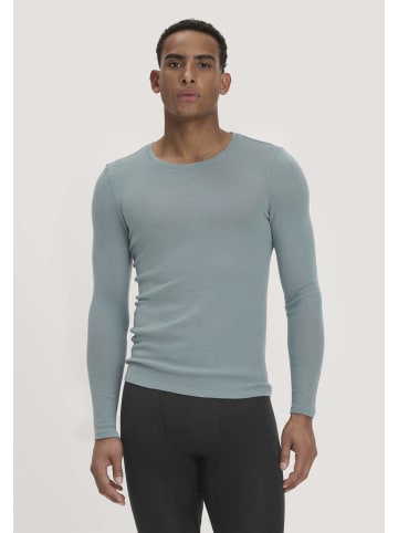 Hessnatur Hessnatur Longsleeve PURE FUNCTION aus Bio-Merinowolle und Seide in sturmblau