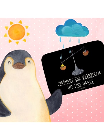 Mr. & Mrs. Panda Badläufer Sternzeichen Waage mit Spruch in Schwarz