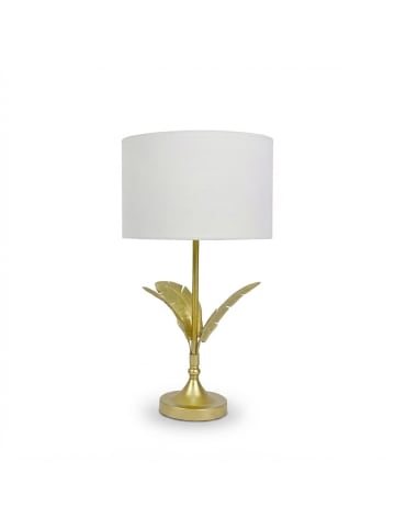 relaxdays Tischlampe in Weiß/ Gold - (H)51 x Ø28 cm