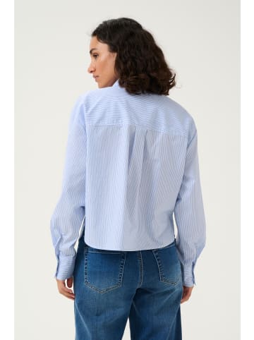 Kaffe Langarm - Hemd KAsofie Baggy fit in White/Blue Stripe