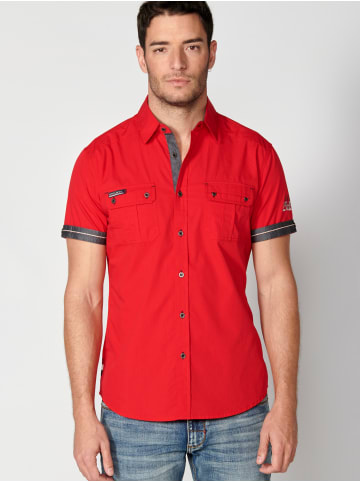 KOROSHI Kurzarmshirt in rot
