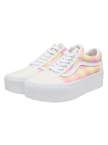 Vans Vans Damen Vans Ua Old Skool Stackform Keepsake Schuhe in pastel picnic pink plaid
