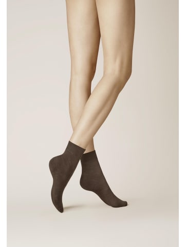 Kunert Socken Sensual Merino druckfreier Bund in Brown