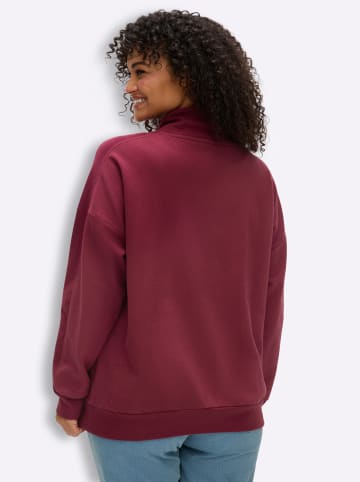 sheego Sweatshirt in bordeaux