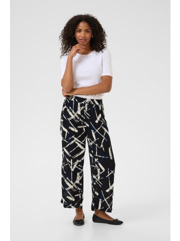 Kaffe Casual Hose KAdacia Loose fit in Black/Midnight Marine Graphic