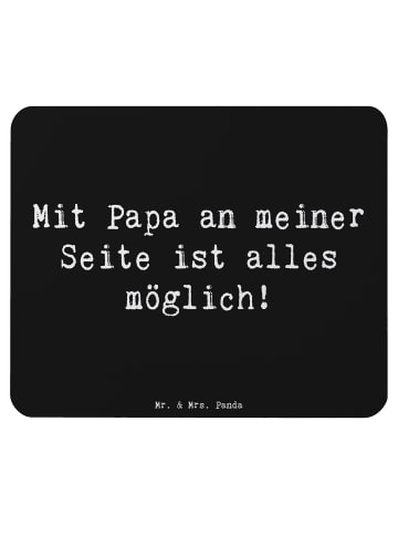 Mr. & Mrs. Panda Mausunterlage Spruch Papa Möglichmacher mit Spruch in Schwarz