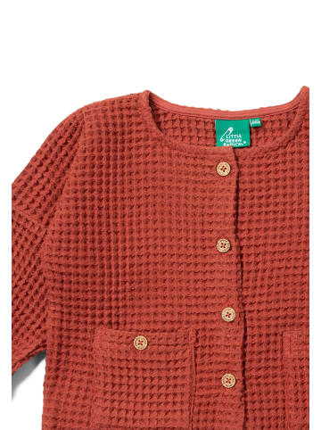 Little Green Radicals Organic Waffle Cotton Jacket in Orange