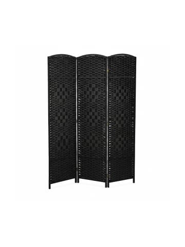relaxdays Paravent in Schwarz - (B)120 x (H)170 cm