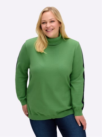 sheego Rollkragenpullover in apfel