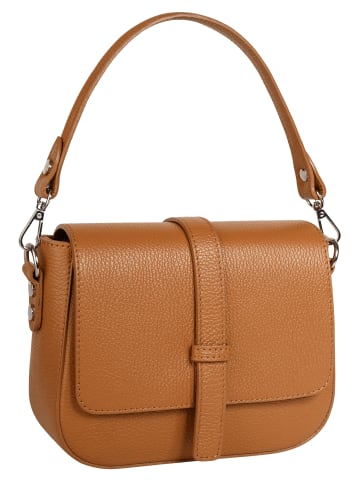 Samantha Look Umhängetasche echt Leder in cognac