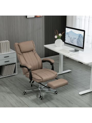Vinsetto Bürostuhl-65L x 61B x 108-118H cm-Braun