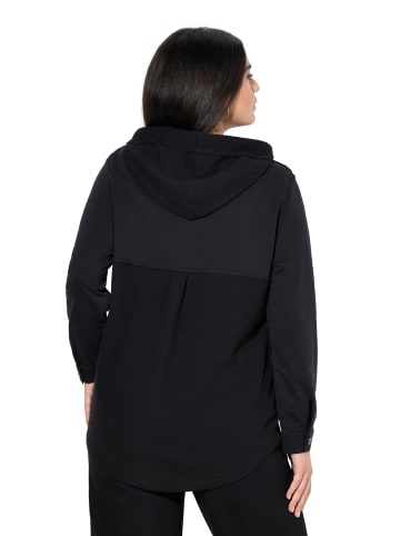 Ulla Popken Sweatjacke in schwarz